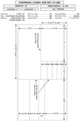 Custom 4.125" x 8" Direct Thermal Prescription Label - Form C1188