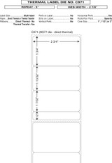 Custom 2.875" x 5" Direct Thermal Prescription Label - Form C971