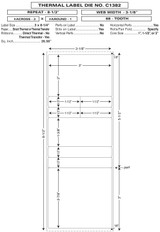 Custom 3.125" x 8.5" Direct Thermal Prescription Label - Form C1382