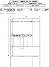 Custom 4.0625" x 5.125" Direct Thermal Prescription Label - Form C1316
