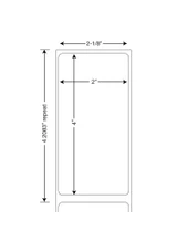Stock 2.125" x 4.208" Direct Thermal Rx Label - Form C1688