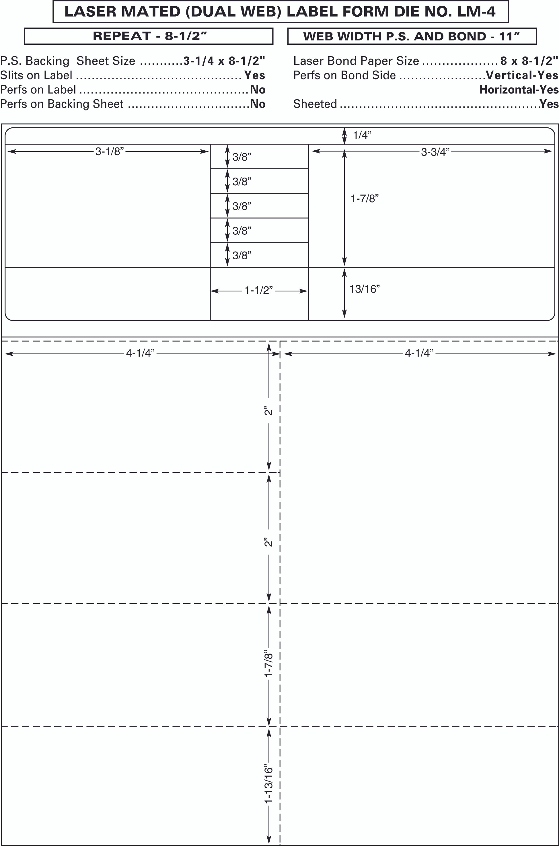 Stock 8.5" x 11" Rx Label for Laser Printers LM004