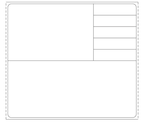 Custom 4.125" x 4.625" Direct Thermal Label - Form C940