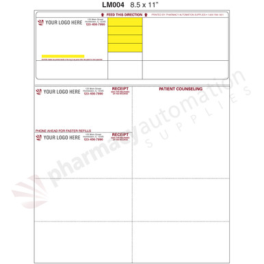 Labcorp Labels Custom 8.5