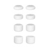 PS5 Analog Controller Thumb Grips Black 8 Pcs. Set - White (Hexir)