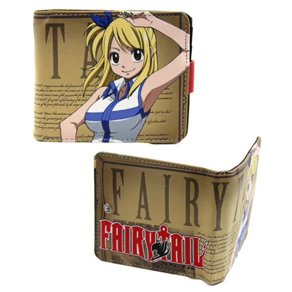 Lucy Heartfilia and Logo - Fairy Tail 4x5" BiFold Wallet With Button Lucy Heartfilia and Logo - Fairy Tail 4x5" BiFold Wallet With Button