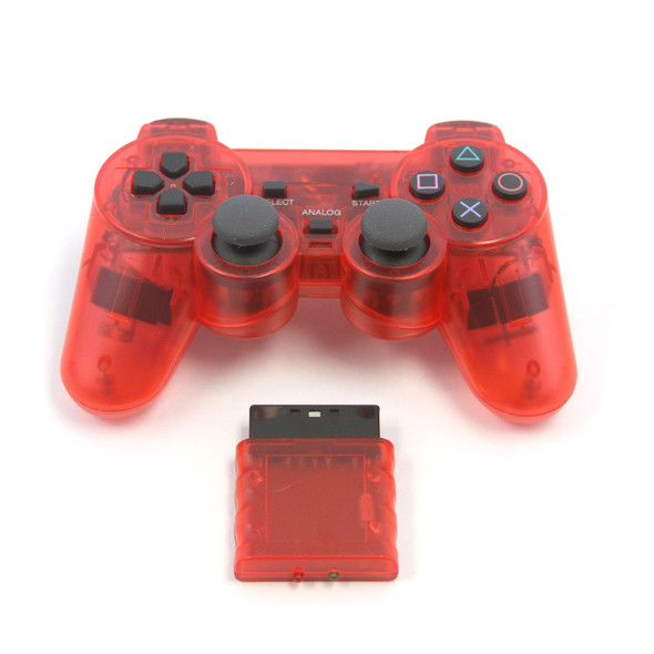 PS2 2.4 GHz Wireless OG Controller Pad - Clear Red (Hexir)