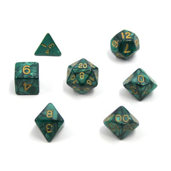 Set of 7 Tabletop Gaming Dice - Assorted Colors