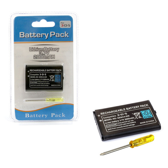 3DS Rechargeable Li-ion Battery Pak 2000 mAh 3.7V (Hexir)