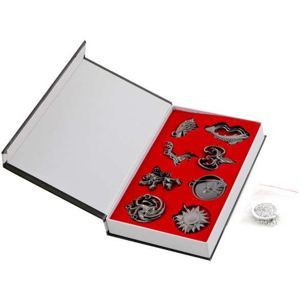 House Sigil - Game of Thrones 8 Pcs. Pendant & Keychain Set