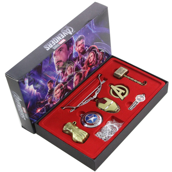 Bronze Marvel Weapon - The Avengers 7 Pcs. Necklace Pendant Set