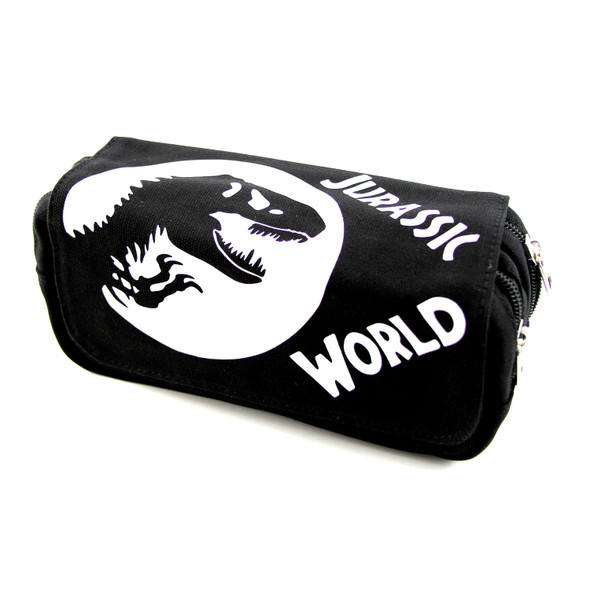 T-Rex Logo - Jurassic World Black Clutch Pencil Bag