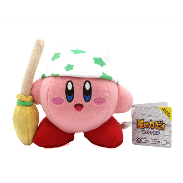 Kirby Cleaning - Kirby Adventures All Star Collections Small 5" Plush (San-Ei)