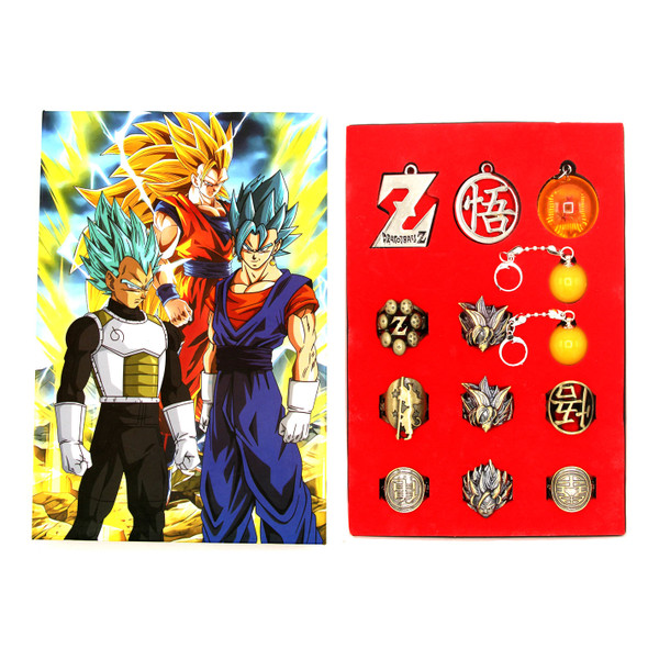Shenron & Kame Symbol - DragonBall Z 13 Pcs.Keychain & Ring Set