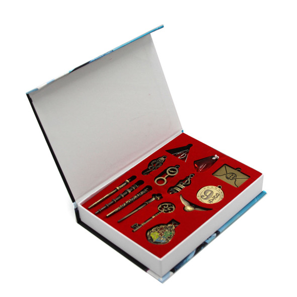 Wand Symbol Crest - Harry Potter 14 Pcs. Pendant & Keychain Set