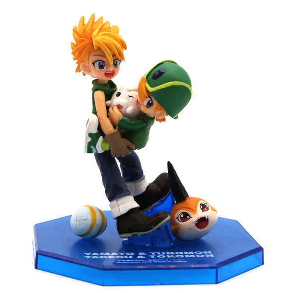 Ishida Yamato, Tunomon, Takaishi Takeru & Tokomon - Digimon 4" Figure
