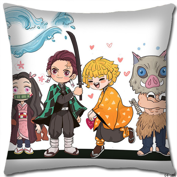 Chibi Form Main Group - Demon Slayer 15" Decorative Pillow