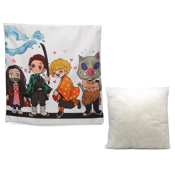 Chibi Form Main Group - Demon Slayer 15" Decorative Pillow