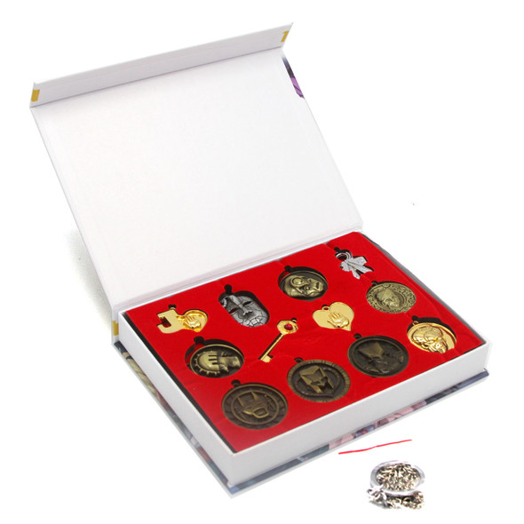 JoJo Symbols, Icons & Emblems - JoJo Bizarre Adventure 12 Pcs. Necklace & Keychain Set