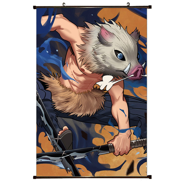 Masked Inosuke Hashibira - Demon Slayer 23x35" Wall Scroll