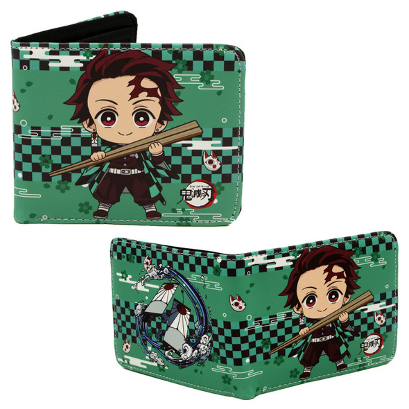 Chibi Tanjiro Kamado Chopsticks - Demon Slayer 4x5" BiFold Wallet Chibi Tanjiro Kamado Chopsticks - Demon Slayer 4x5" BiFold Wallet