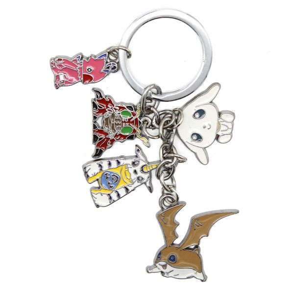 Gabumon Patamon Tentomon Terriermon Biyomon - Digimon 5 Pcs. Keychain