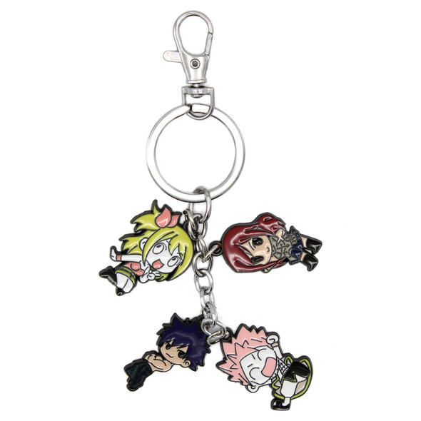 Chibi Natsu Ezra Lucy Gray - Fairy Tail 4 Pcs. Keychain