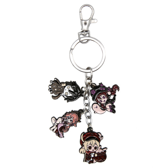 Klee Yae-Miko Zhong-Li Hu-Tao - Genshin Impact 4 Pcs. Keychain