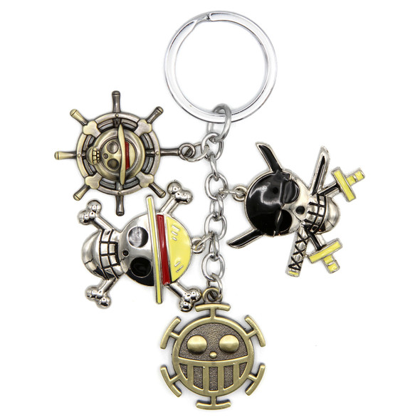 Jolly Roger Skull Col. A - One Piece 4 Pcs. Keychain Jolly Roger Skull Col. A - One Piece 4 Pcs. Keychain
