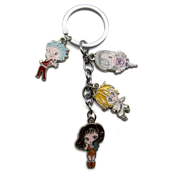 Meliodas Ban Elizabeth Diane - Seven Deadly Sins 4 Pcs. Keychain