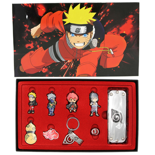 Headband Item & Characters - Naturo 9 Pcs.Necklace, Keychain & Ring Set