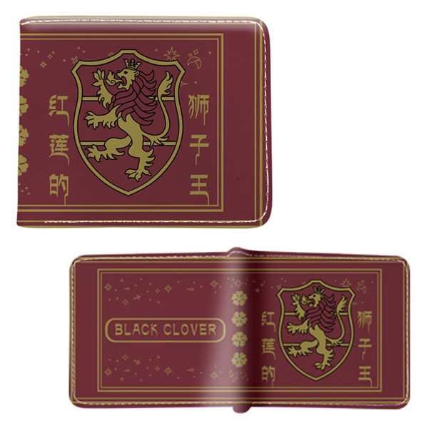 Crimson Lion Insignia - Black Clover 4x5" BiFold Wallet Crimson Lion Insignia - Black Clover 4x5" BiFold Wallet