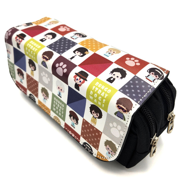 Chibi Characters Chess Pattern - Bungo Stray Dogs Clutch Pencil Bag
