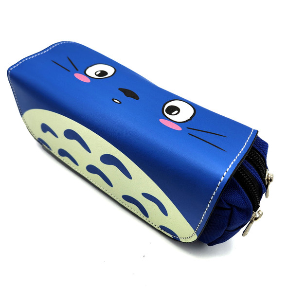 Totoro Face Blue - My Neighbor Totoro Clutch Pencil Bag