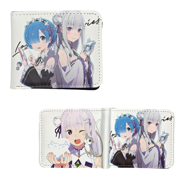 Emilia & Rem - Re:Zero 4x5" BiFold Wallet Emilia & Rem - Re:Zero 4x5" BiFold Wallet