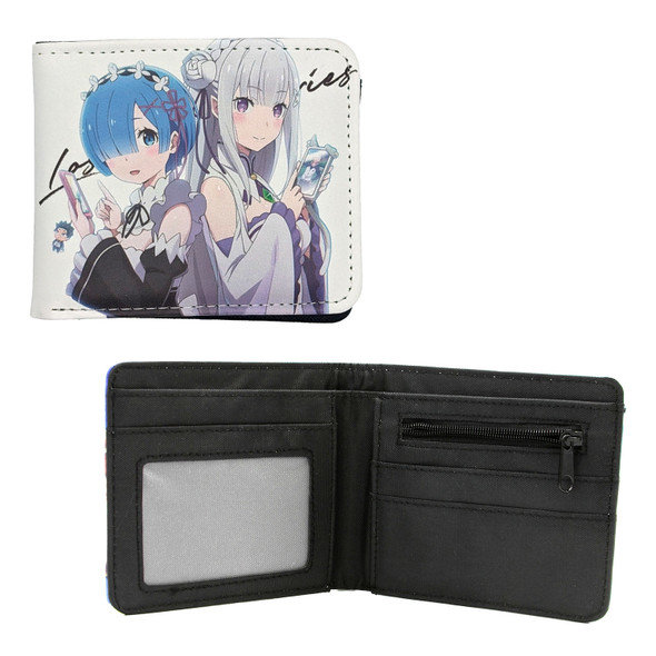 Emilia & Rem - Re:Zero 4x5" BiFold Wallet Emilia & Rem - Re:Zero 4x5" BiFold Wallet