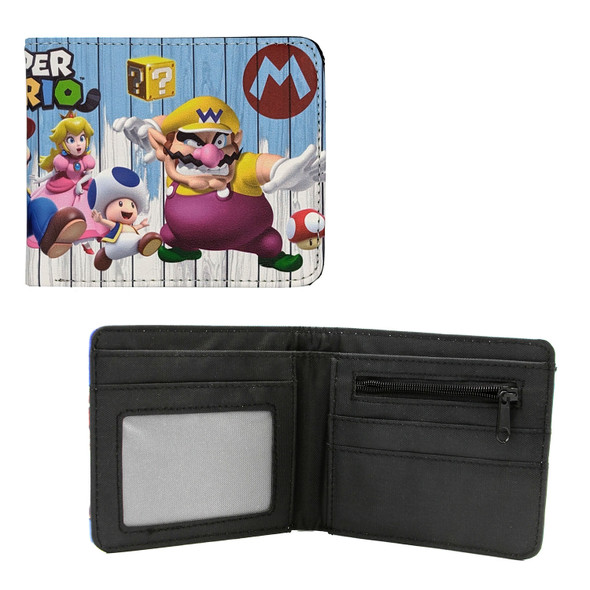 Wario Action - Super Mario Bros 4x5" BiFold Wallet Wario Action - Super Mario Bros 4x5" BiFold Wallet