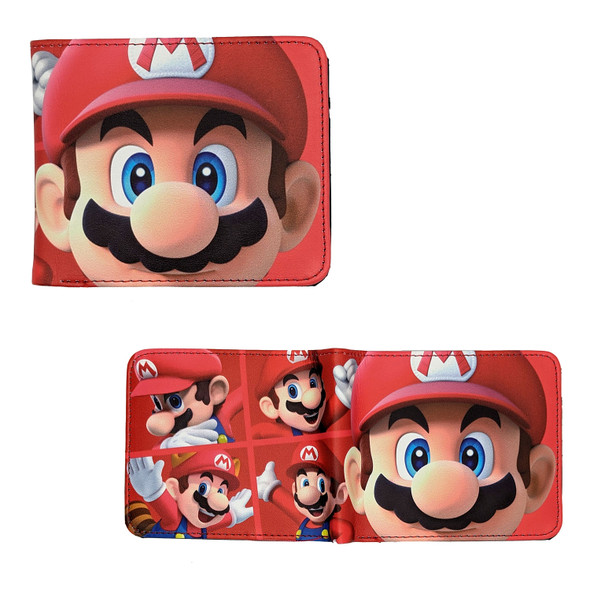 Mario Poses - Super Mario Bros 4x5" BiFold Wallet Mario Poses - Super Mario Bros 4x5" BiFold Wallet