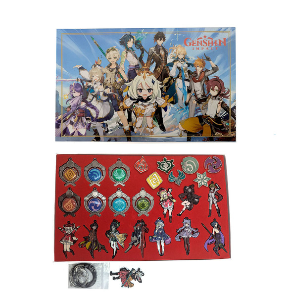 Characters & Visions - Genshin Impact 25 Pcs. Pendant & Keychain Set Characters & Visions - Genshin Impact 25 Pcs. Pendant & Keychain Set