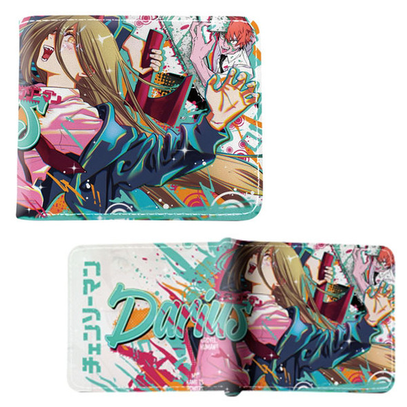 Color Manga Power - Chainsaw Man 4x5" BiFold Wallet Color Manga Power - Chainsaw Man 4x5" BiFold Wallet