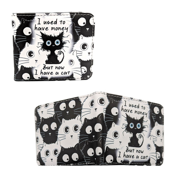 I Need to Have Money But Now I Have a Cat - Memes 4x5" BiFold Wallet I Need to Have Money But Now I Have a Cat - Memes 4x5" BiFold Wallet