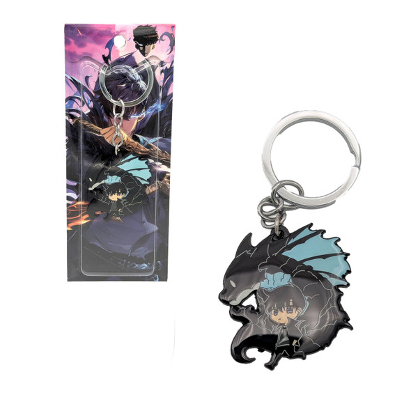 Chibi Sung Jinwoo & Kaisel - Solo Leveling Keychain