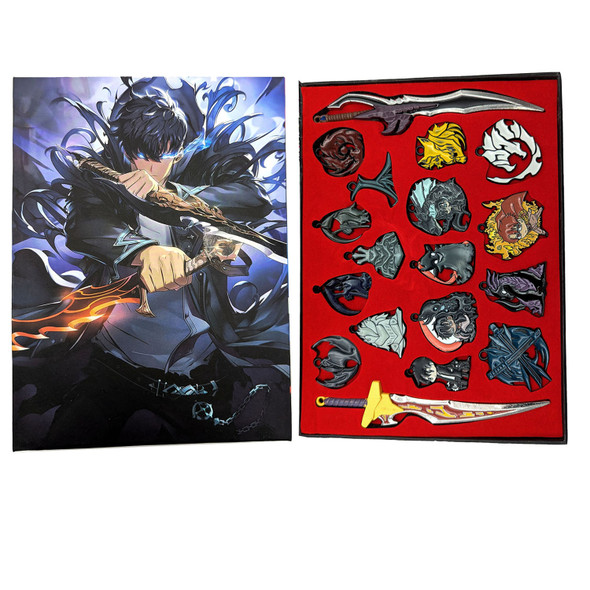Shadow Army, Weapons & Symbols - Solo Leveling 20 Pcs. Necklace & Keychain Set