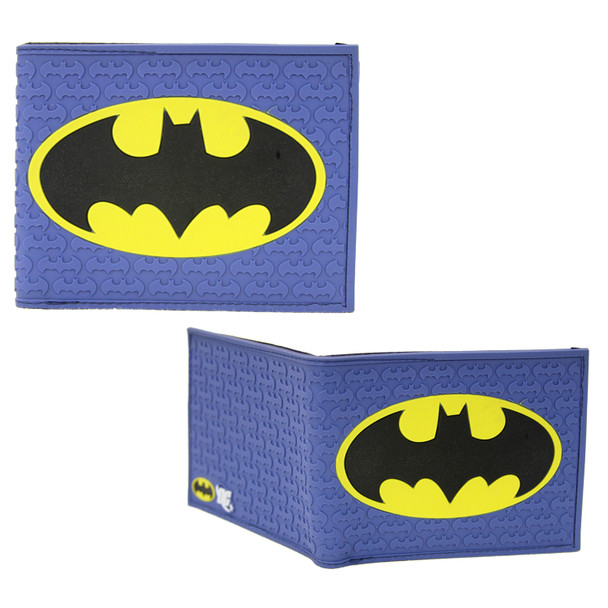 Blue Batman Logo - DC Comics 4x5" BiFold Flat Wallet Blue Batman Logo - DC Comics 4x5" BiFold Flat Wallet