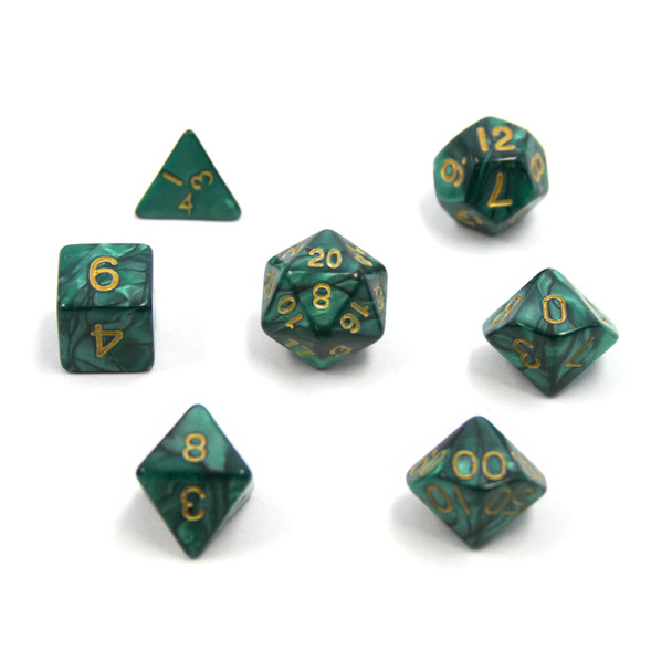 Set of 7 Tabletop Gaming Dice - Assorted Colors