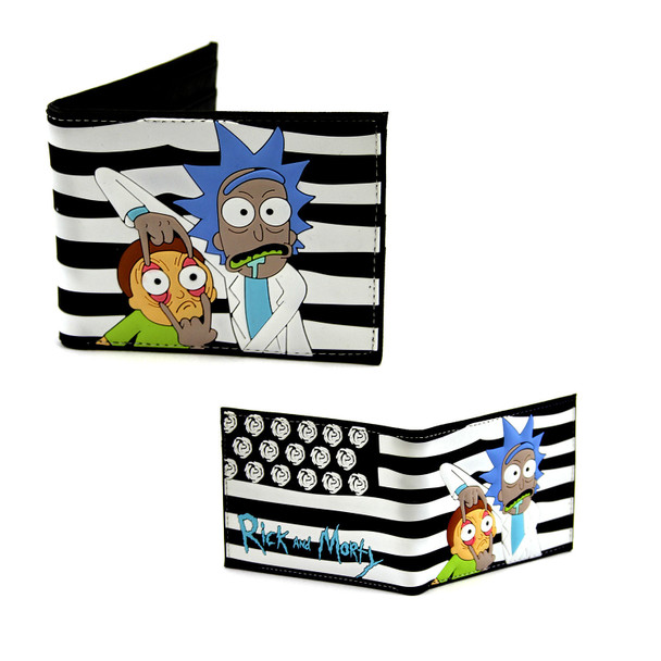 Stripes - Rick and Morty BiFold Flat Wallet