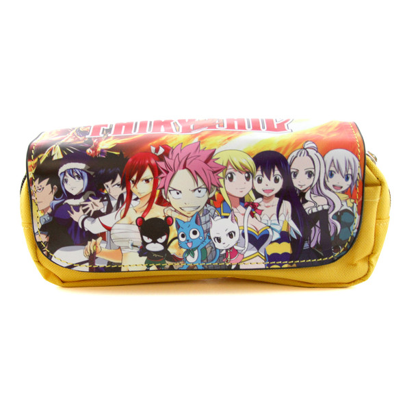 Team Natsu - Fairy Tail Yellow Clutch Pencil Bag Team Natsu - Fairy Tail Yellow Clutch Pencil Bag