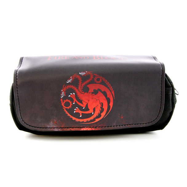 House Targaryen - Game of Thrones Black Clutch Pencil Bag House Targaryen - Game of Thrones Black Clutch Pencil Bag