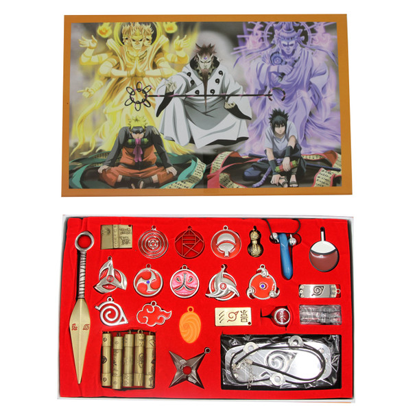 Item, Weapon, & Headband - Naruto 28 Pcs. Necklace Pendant Set
