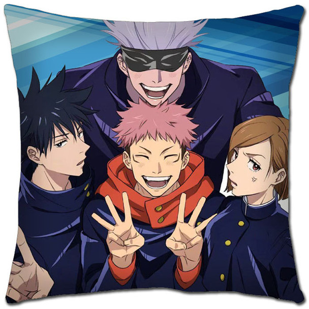 Satoru Gojo & The Freshmen - Jujutsu Kaisen 15" Decorative Pillow